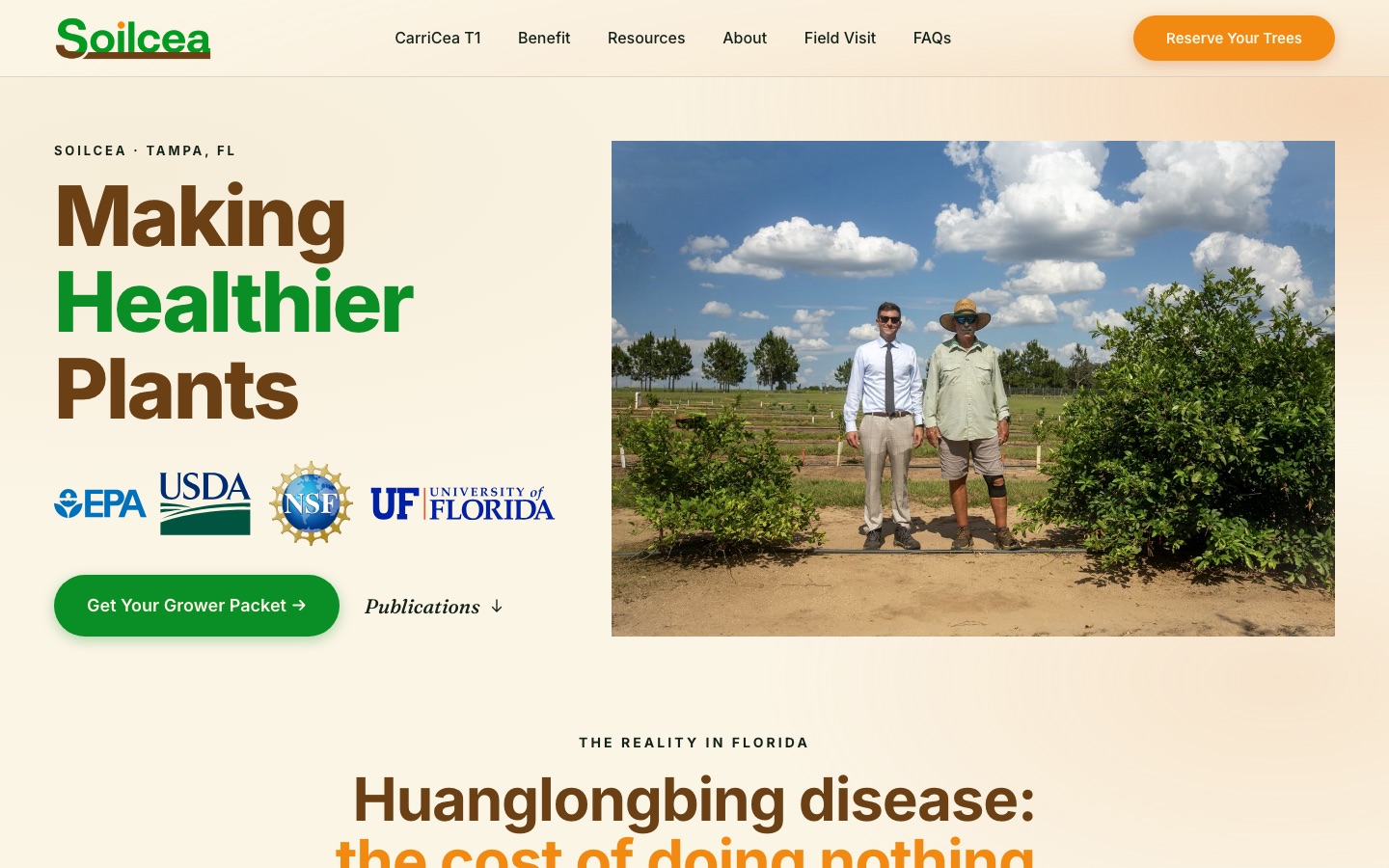soilcea.com homepage: Making Healthier Plants